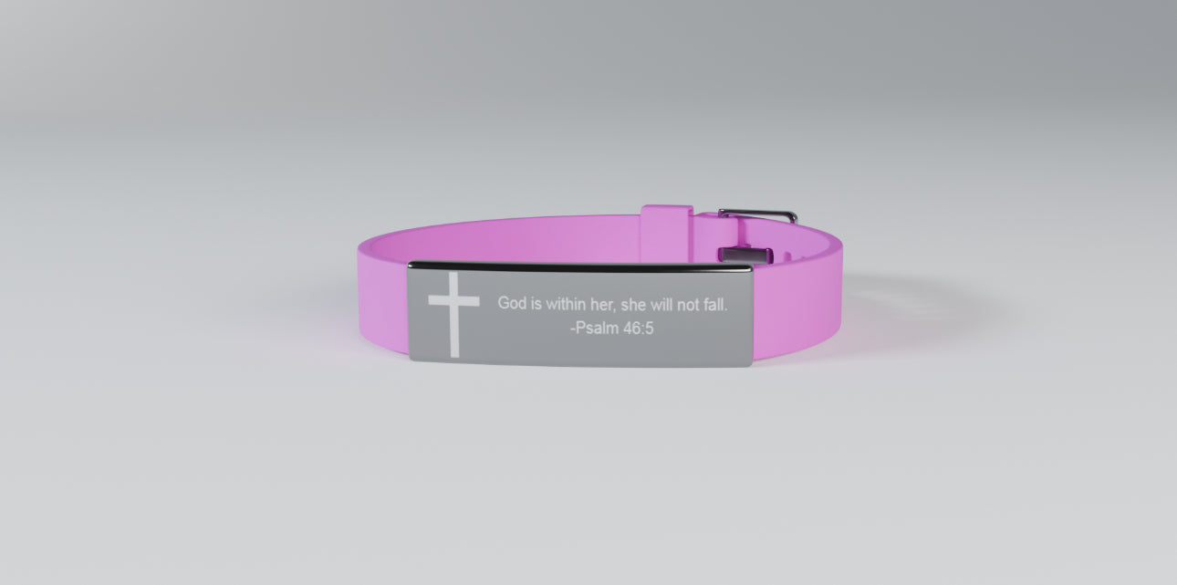 Divine Strength Silicone Bracelet – Psalm 46:5