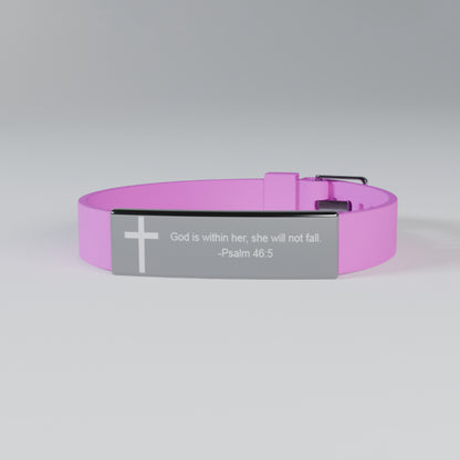 Divine Strength Silicone Bracelet – Psalm 46:5