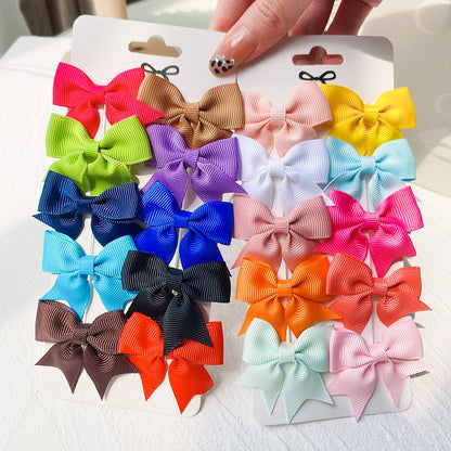 Pack of 10 Baby Ribbon Bowknot in Multiple Colors