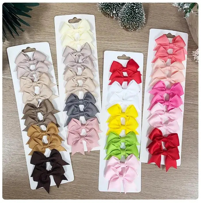 Pack of 10 Baby Ribbon Bowknot in Multiple Colors