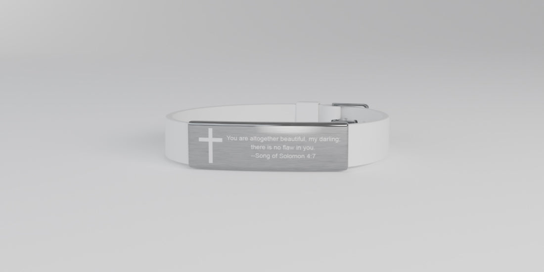 Pure Grace Silicone Bracelet – Song of Solomon 4:7