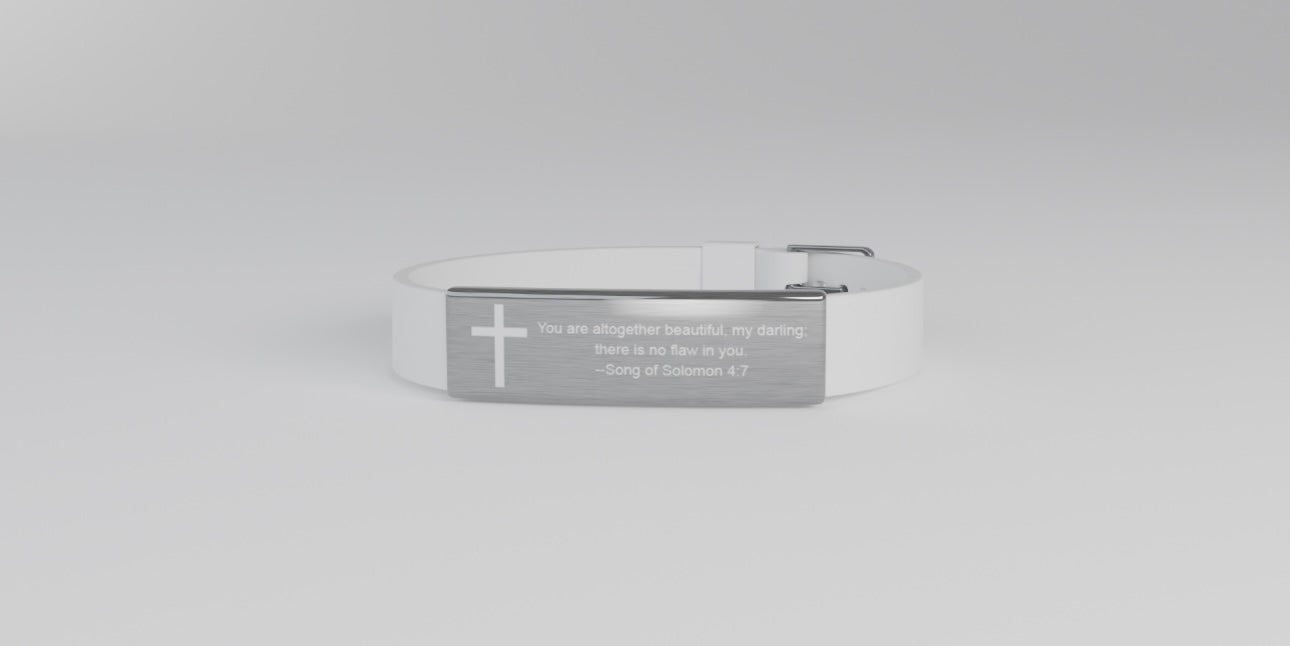 Pure Grace Silicone Bracelet – Song of Solomon 4:7