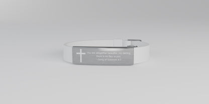 Pure Grace Silicone Bracelet – Song of Solomon 4:7