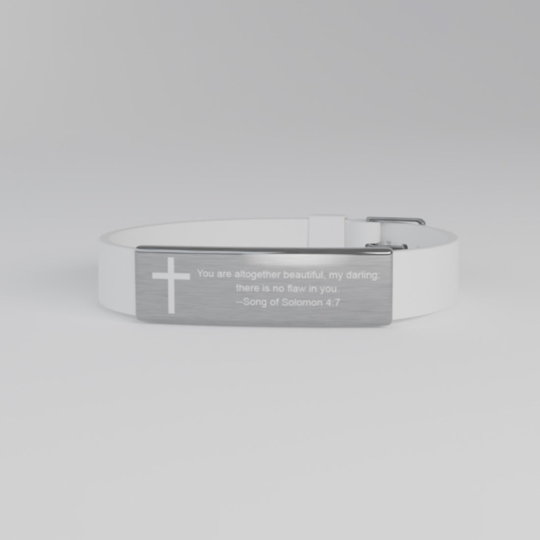 Pure Grace Silicone Bracelet – Song of Solomon 4:7