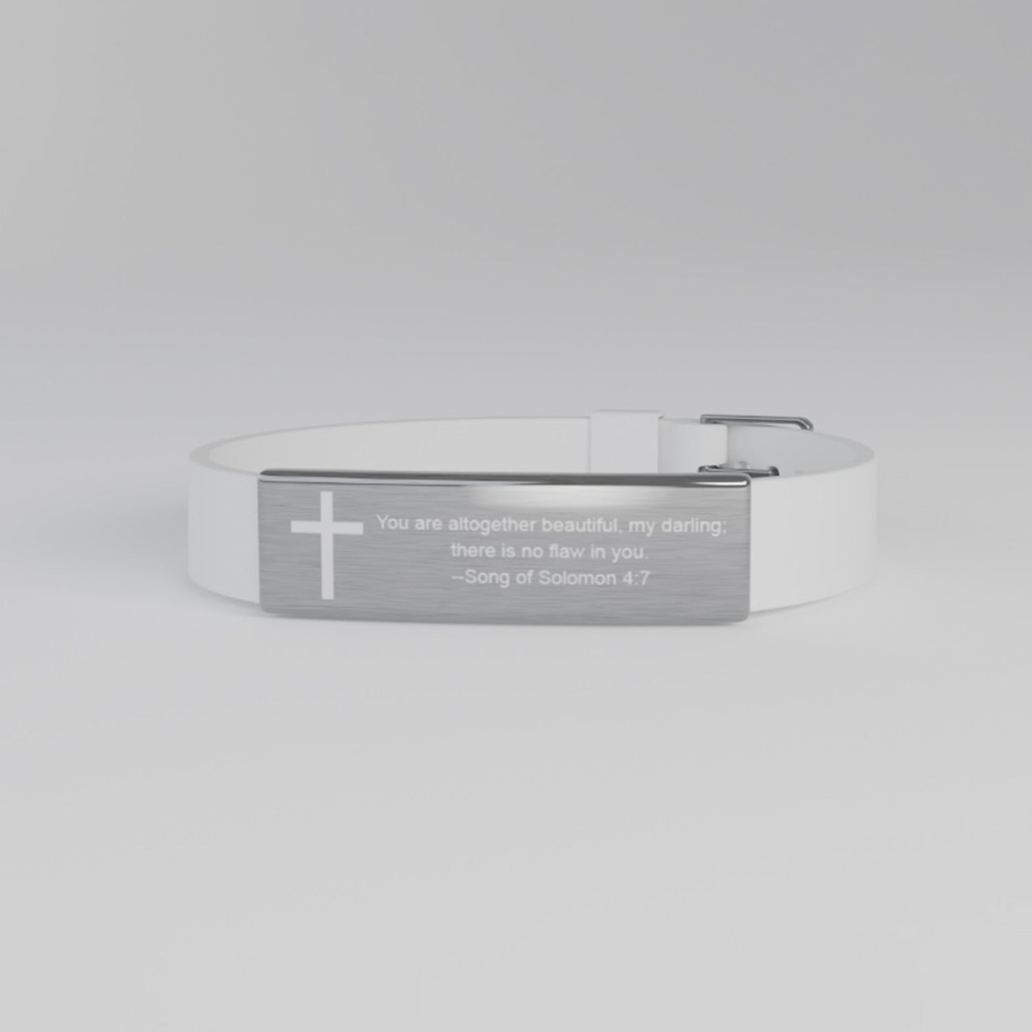 Pure Grace Silicone Bracelet – Song of Solomon 4:7