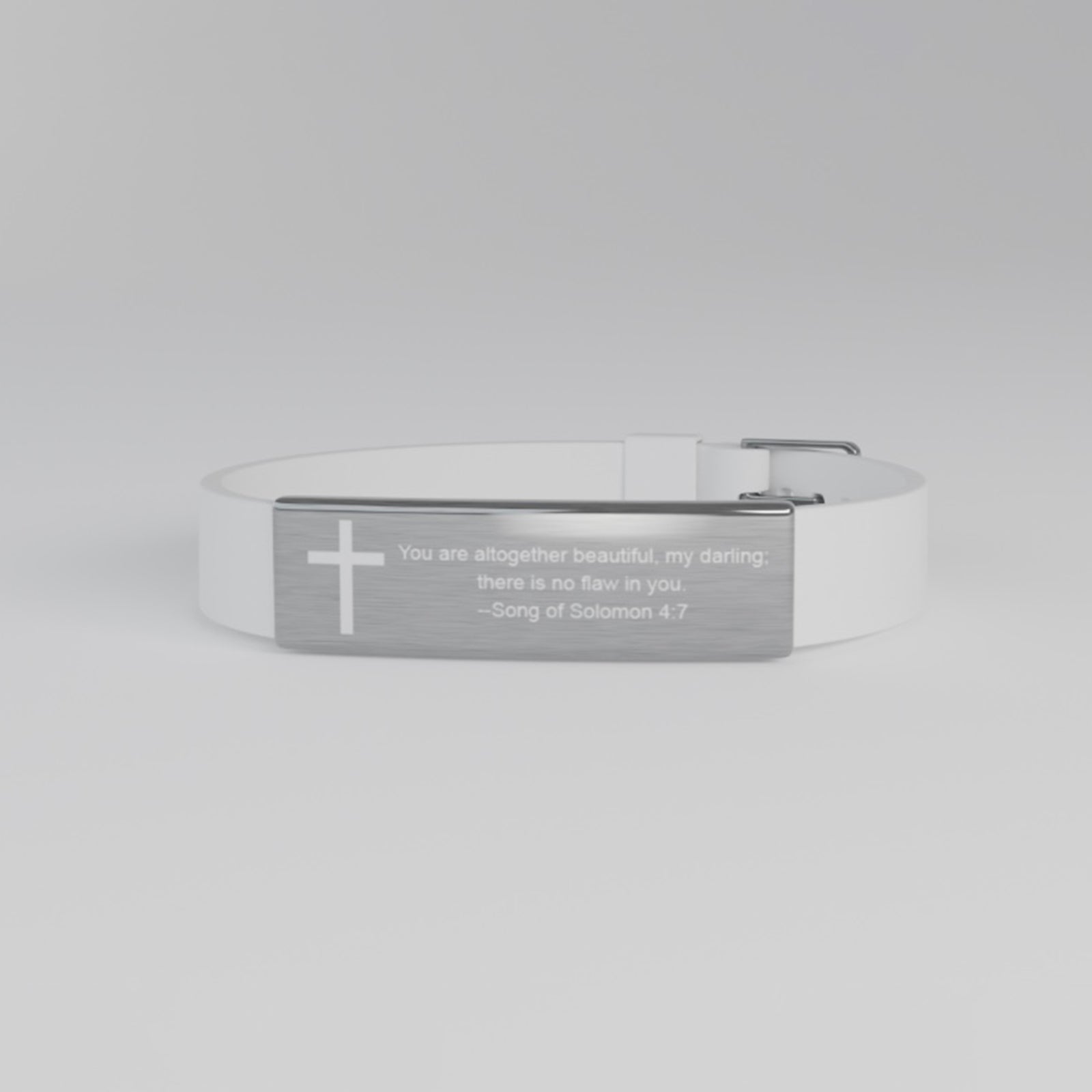 Pure Grace Silicone Bracelet – Song of Solomon 4:7