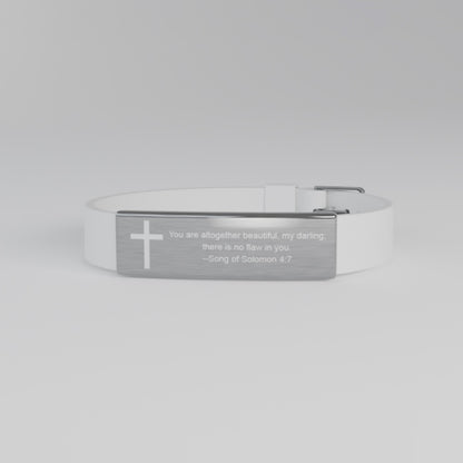 Pure Grace Silicone Bracelet – Song of Solomon 4:7