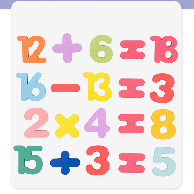 Wooden Baby Alphabet and Number Puzzle - Montessori