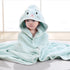 Organic Cartoon Hooded Baby Bathrobe Soft Towel in Blue 