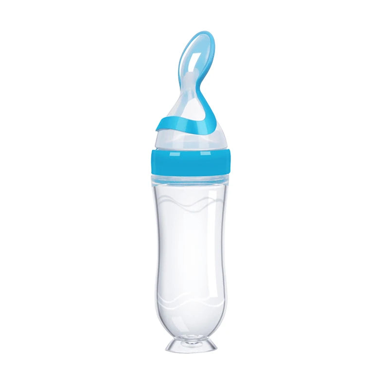 Leak-Proof Squeeze Baby Bottle in Blue