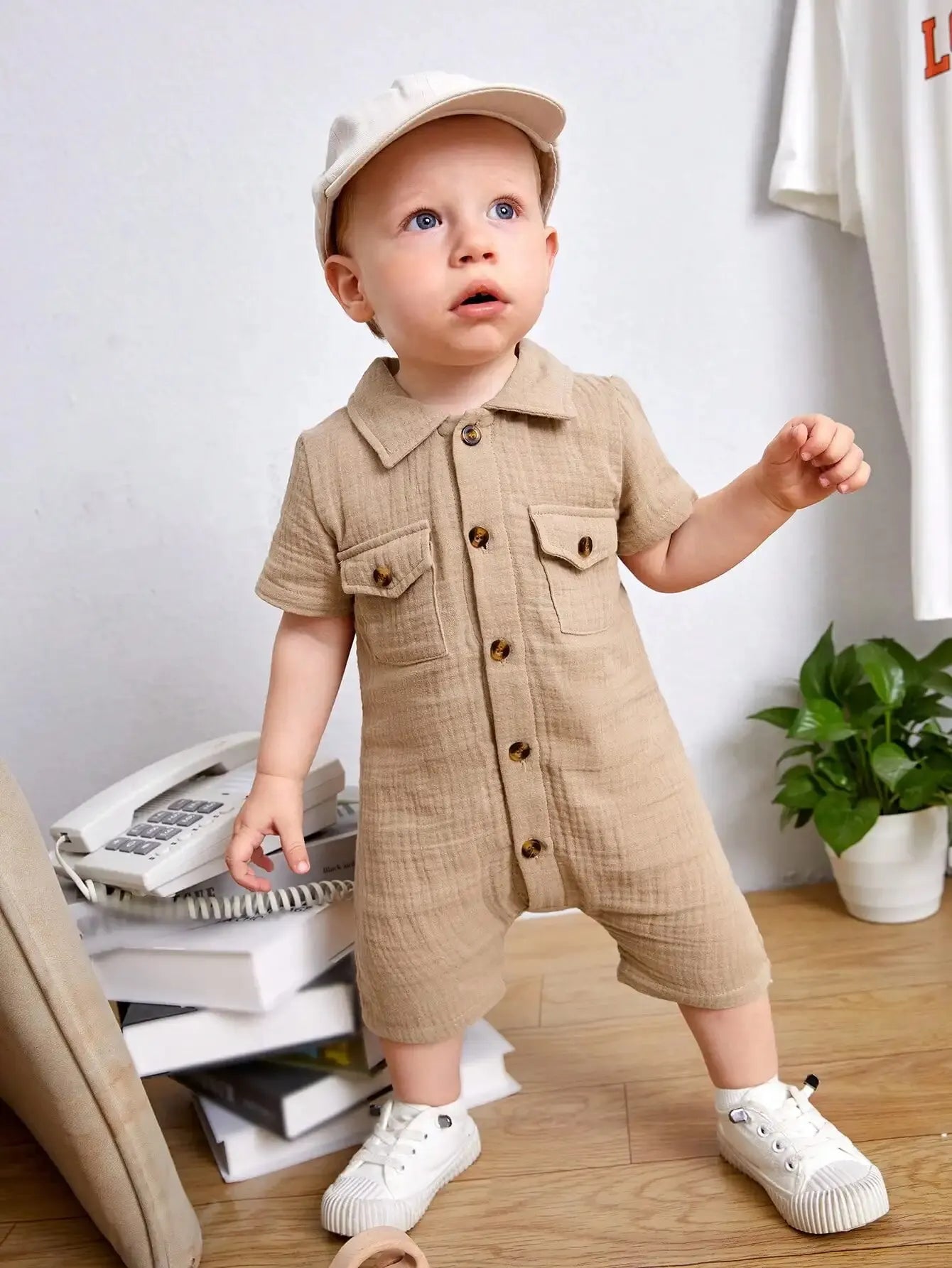 Baby Boy Summer Jumpsuit - Cool &amp; Comfortable