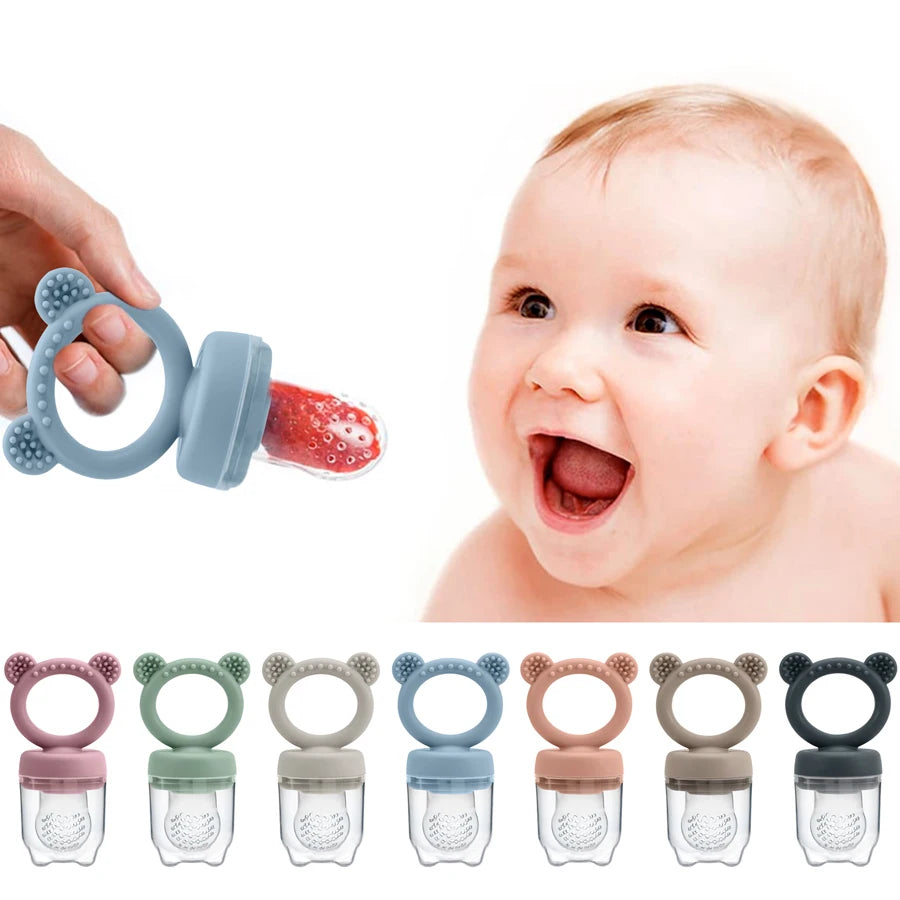 Baby Fruit Feeder Pacifier with Cover Multiple Colors