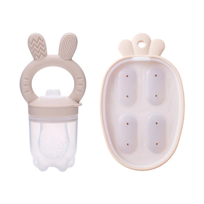 Baby Fruit &amp; Veggie Teether Set in Beige