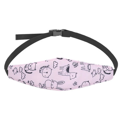 Adjustable Baby Head Support Belt in Animal Print