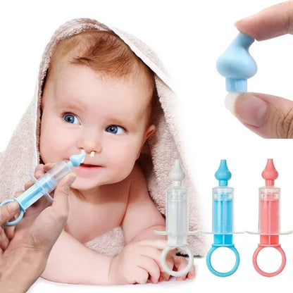 Baby Nasal Aspirator Needle Tube Cleaner in Grey, Blue, and Pink