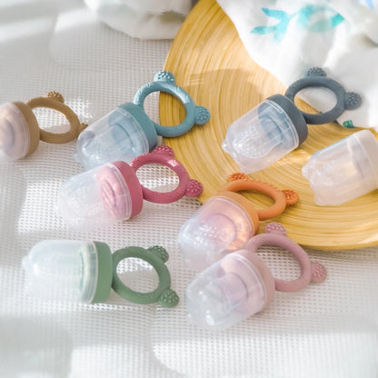 Baby Fruit Feeder Pacifier with Cover Multiple Colors