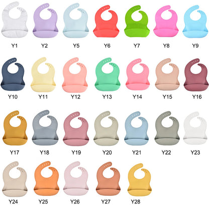 Adjustable Multi-Colored Silicone Bibs