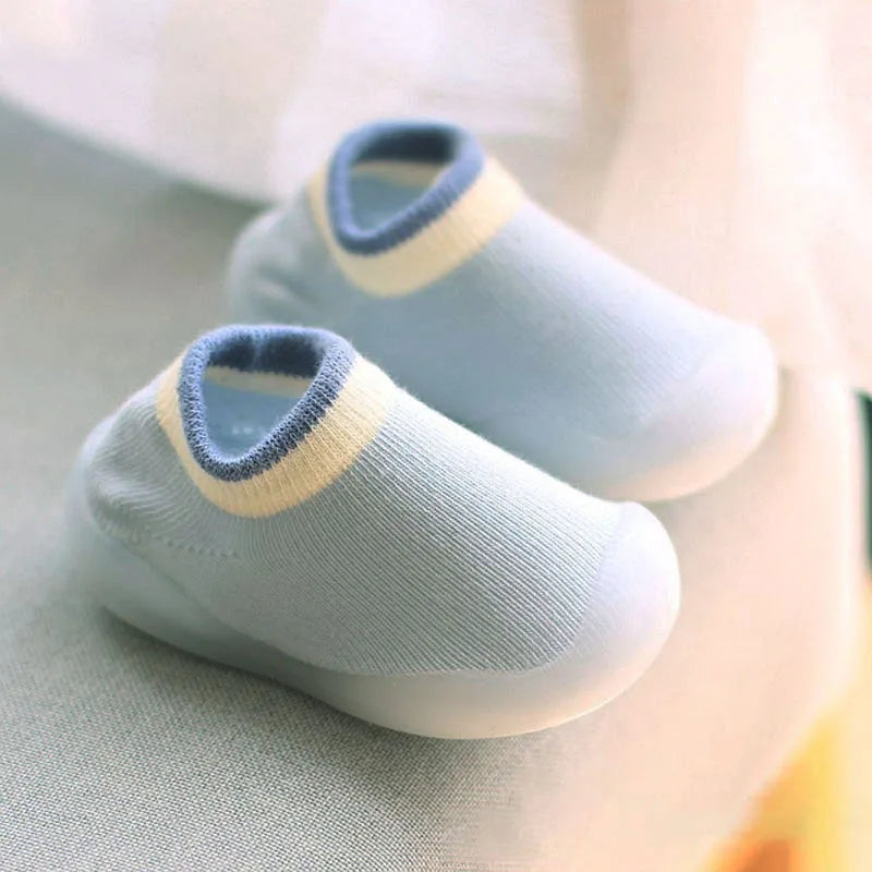 Baby Soft Sole Sock Shoes in Blue