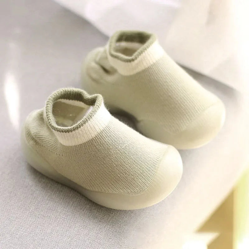 Baby Soft Sole Sock Shoes in Grey