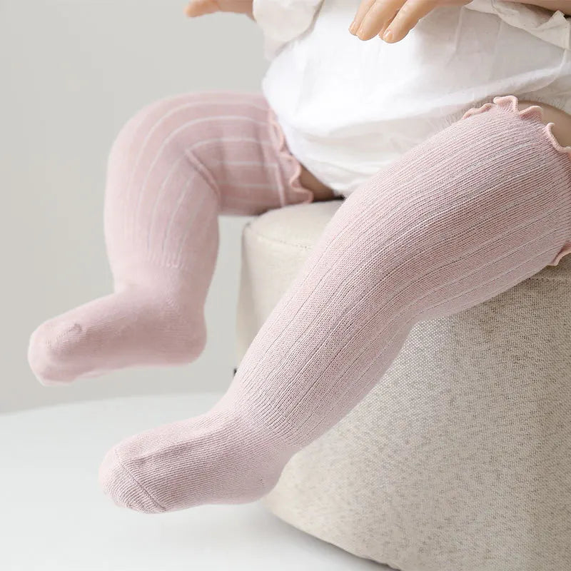 Baby Solid Knee Socks - 3 pack in Pink