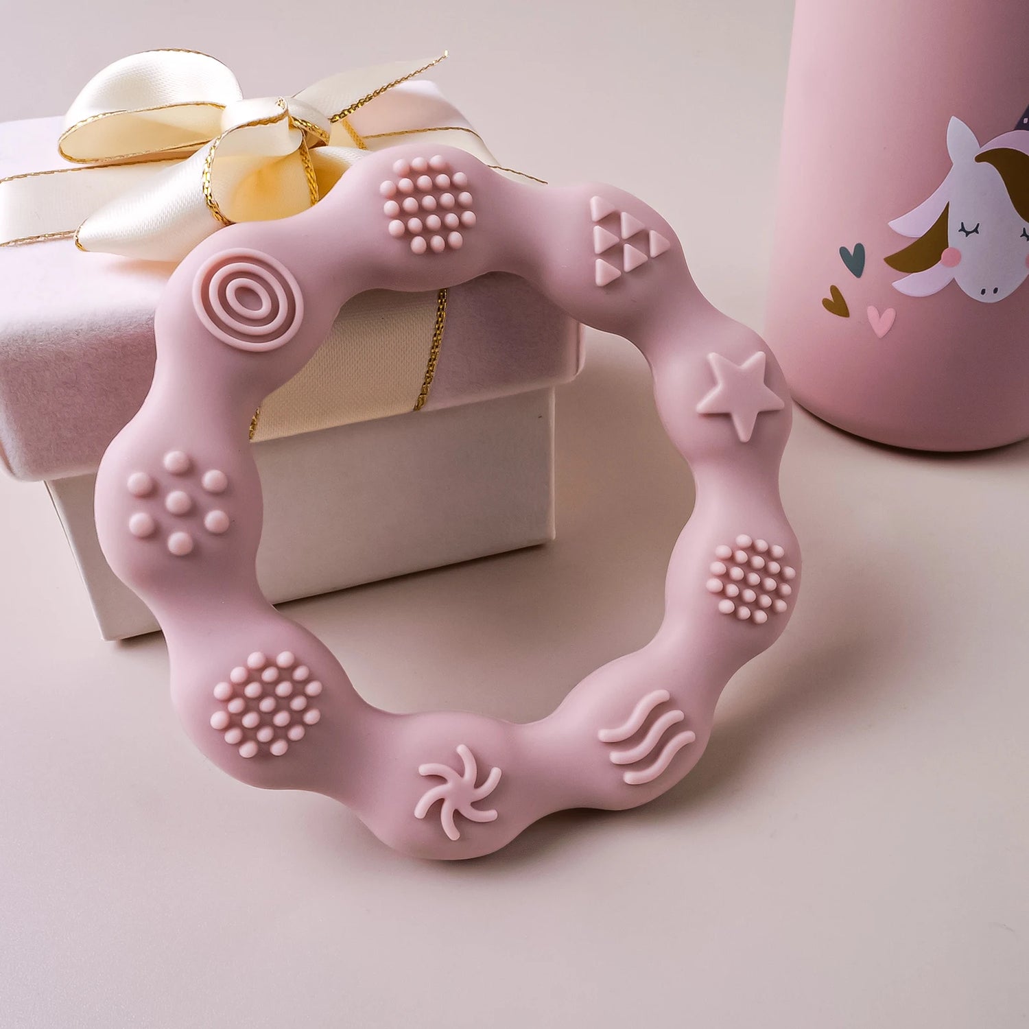 Safe Baby Silicone Teether in Pink