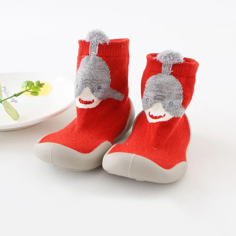 Cute Animal Baby Walking Shoes - Non Slip in Red