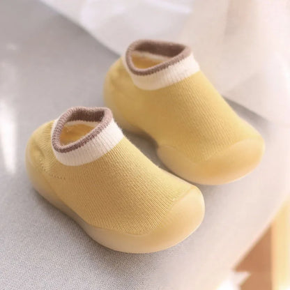 Baby Soft Sole Sock Shoes in Yellow