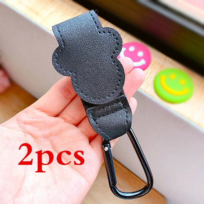 Baby Stroller Hooks for Hanging Diaper Bags in Black