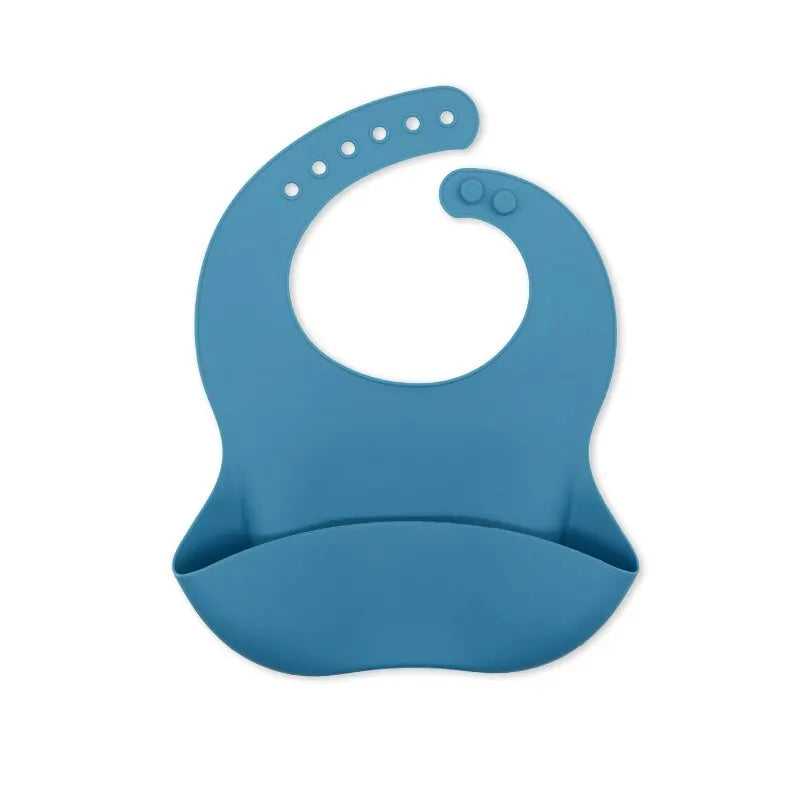 Waterproof Baby Bib, Adjustable in Dark Blue