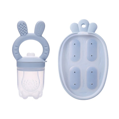 Baby Fruit &amp; Veggie Teether Set in Blue