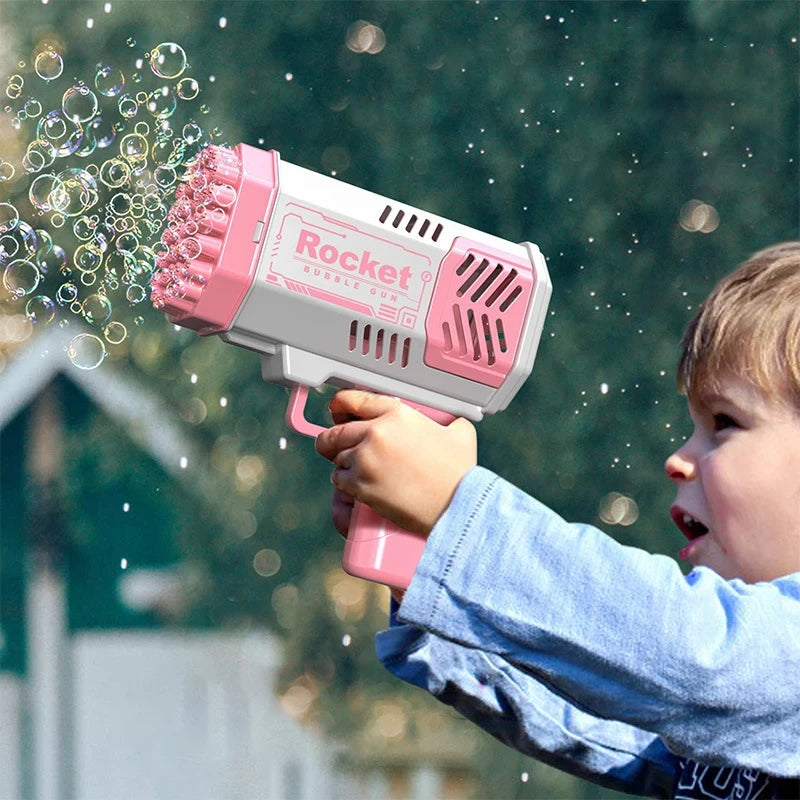 Electric Rocket Bubble Machine in Pink