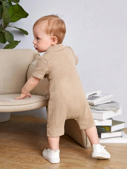 Baby Boy Summer Jumpsuit - Cool &amp; Comfortable