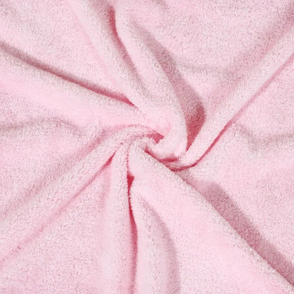 Quick-Drying Coral Velvet Baby Hooded Towel in Pink