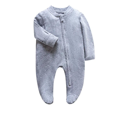 Organic Baby Cotton Footed Pajama Greys in