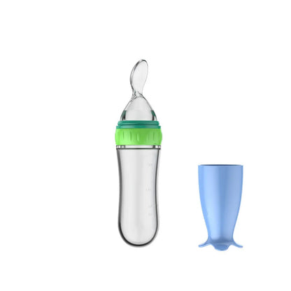 Leak-Proof Squeeze Baby Bottle in Green