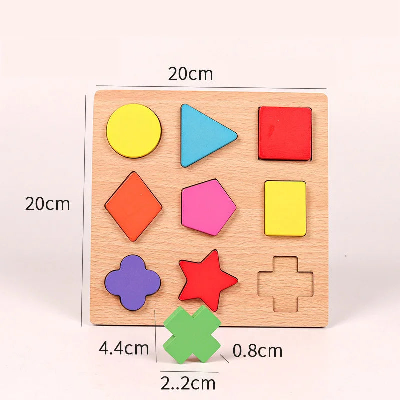 Wooden Baby Shapes Puzzle - Montessori