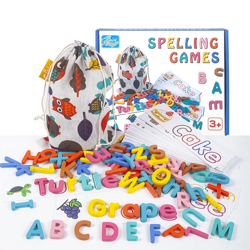 Wooden Baby Word Spelling Developmental Toy - Montessori