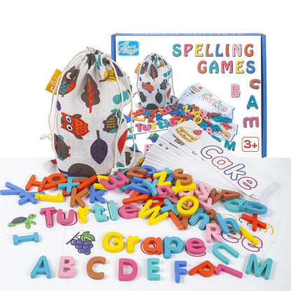 Wooden Baby Word Spelling Developmental Toy - Montessori