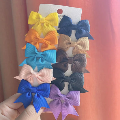 Pack of 10 Baby Ribbon Bowknot in Multiple Colors