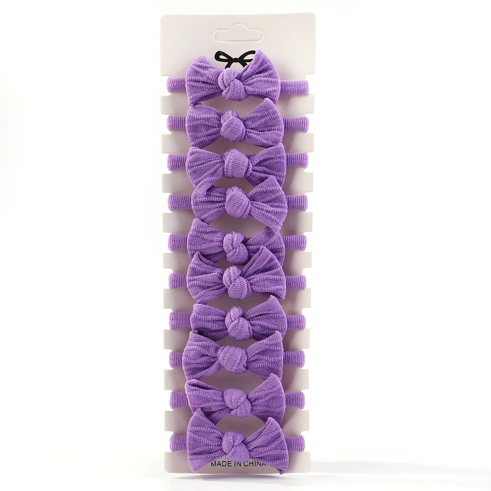 BABY GIRLS NYLON FLOWER HAIR TIES - 10PCS