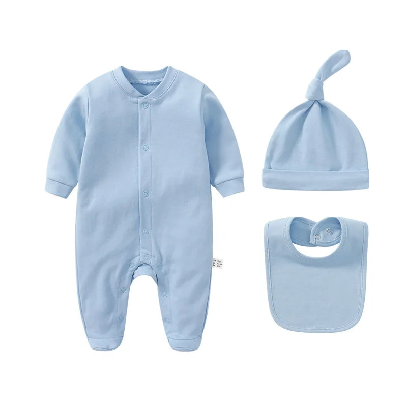 Organic Cotton Baby Jumpsuit Sets in Blue