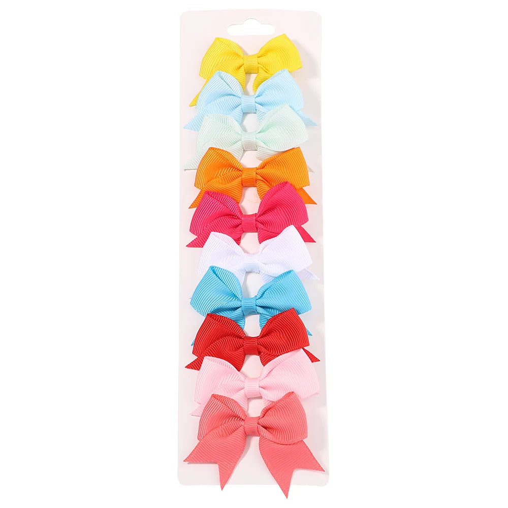  Pack of 10 Baby Ribbon Bowknot in Multiple Colors