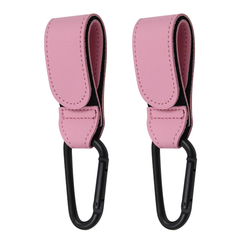 Baby Stroller Hooks for Hanging Diaper Bags in Pink