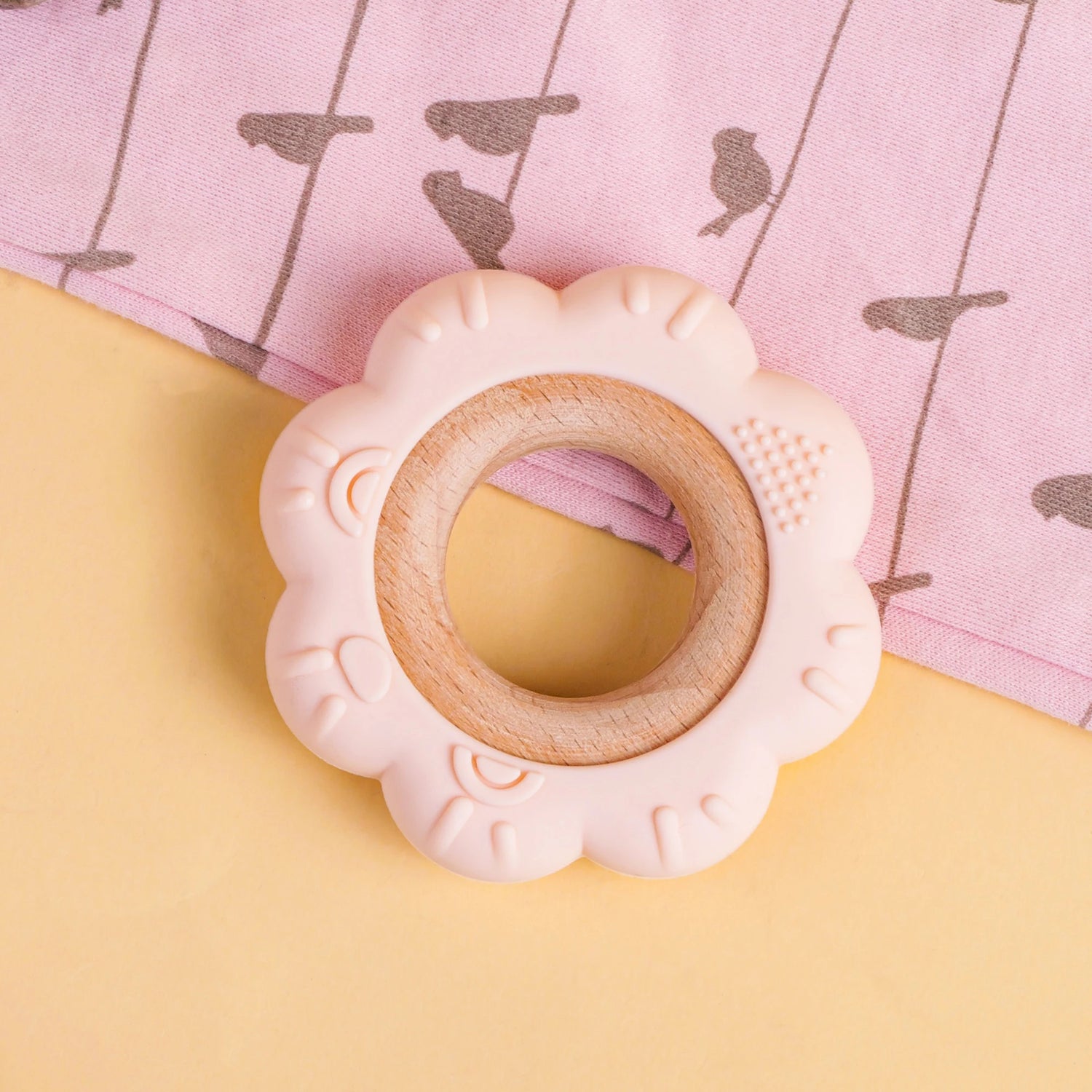 Safe Baby Silicone Teether in Pink