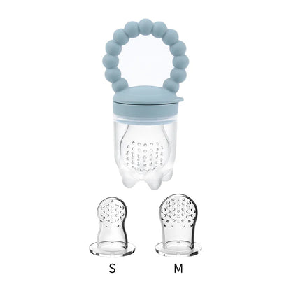 Baby Fruit Feeder Pacifier with Silicone Mesh in Blue