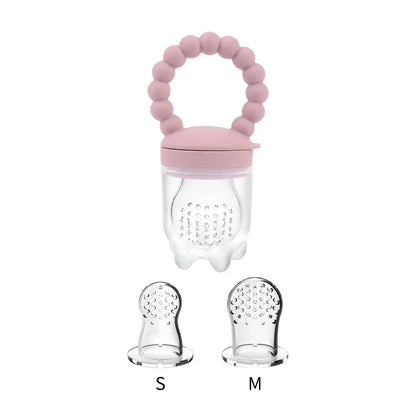 Baby Fruit Feeder Pacifier with Silicone Mesh in Pink