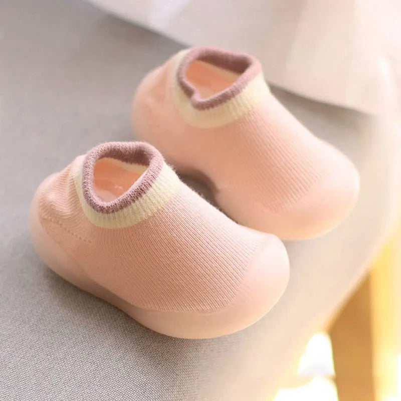 Baby Soft Sole Sock Shoes in Pink