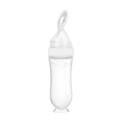 Leak-Proof Squeeze Baby Bottle in White