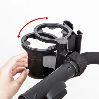 aby Stroller Cup Holder with Phone Holder in Black