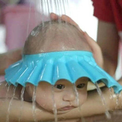 Waterproof Baby Shower Caps in Blue